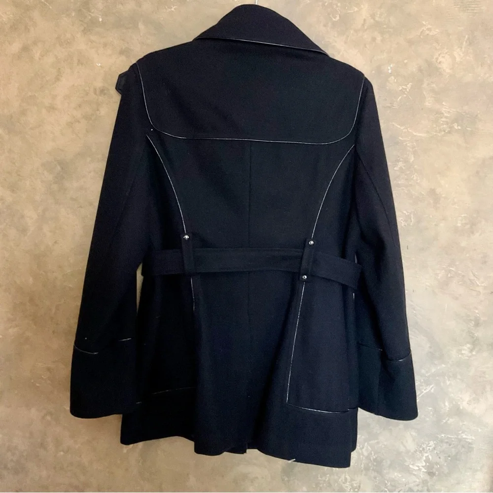 Vintage Y2K Miss Sixty Wool Blend Military Style Belted Coat - Picture 4 of 7